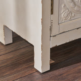Finished Firwood Cabinet with Faux Wood Overlay and Accented Top - NH362303