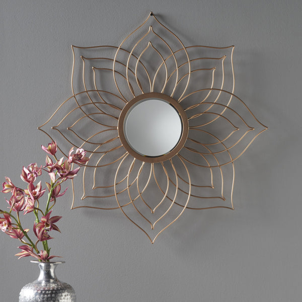 Floral Finished Wall Mirror - NH880203