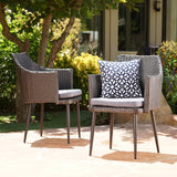 Outdoor Wicker Dining Chairs with Water Resistant Cushion (Set of 2) - NH625103