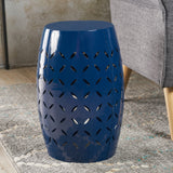 Boho Iron Drum Accent Table - NH677103