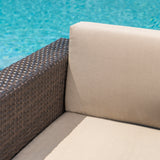 Outdoor Wicker Swivel Club Chair with Water Resistant Cushions - NH209103