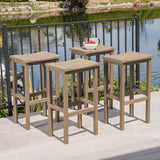 Outdoor 30 Inch Acacia Wood Barstools - NH241403