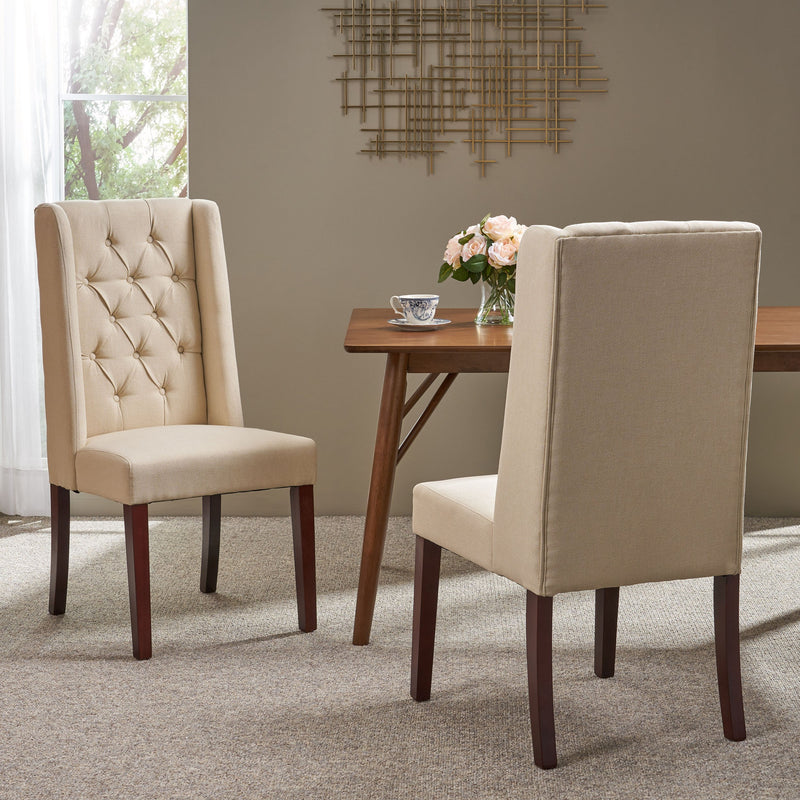 Wooden Dining Chair with Fabric Cushions (Set of 2) - NH091903
