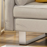 Modern Fabric Chaise Loveseat - NH068403