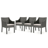 Outdoor Wicker Dining Chairs with Water Resistant Cushions (Set of 4) - NH958303
