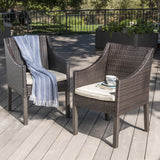 Outdoor Wicker Dining Chairs with Water Resistant Cushions (Set of 2) - NH523203