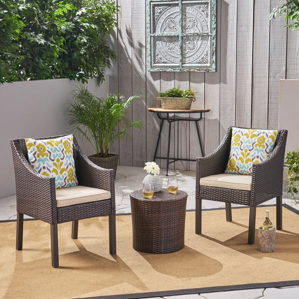 Outdoor 3 Piece Wicker Chat Set - NH647403