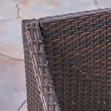 Outdoor 3 Piece Wood  and Wicker Bistro Set - NH082503
