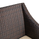 Outdoor Aluminum and Wicker 8 Seater Dining Set - NH983903