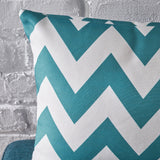 Indoor Zig Zag Striped Water Resistant Square Throw Pillow - NH738203