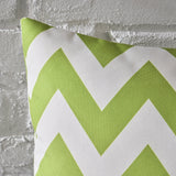 Indoor Zig Zag Striped Water Resistant Square Throw Pillow - NH738203