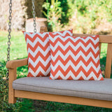 Outdoor Chevron Design Water Resistant Square Throw Pillow - NH000303