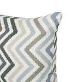 Outdoor Zig Zag Striped Water Resistant Tasseled Square and Rectangular Throw Pillows (Set of 4) - NH870303
