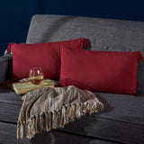 Fabric Tassel Rectangular Throw Pillow - NH577203