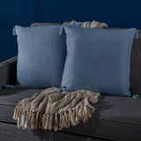 Traditional Square Fabric Throw Pillow with Tassel Accents - NH767203