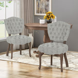 Tufted Dining Chair with Cabriole Legs (Set of 2) - NH922903