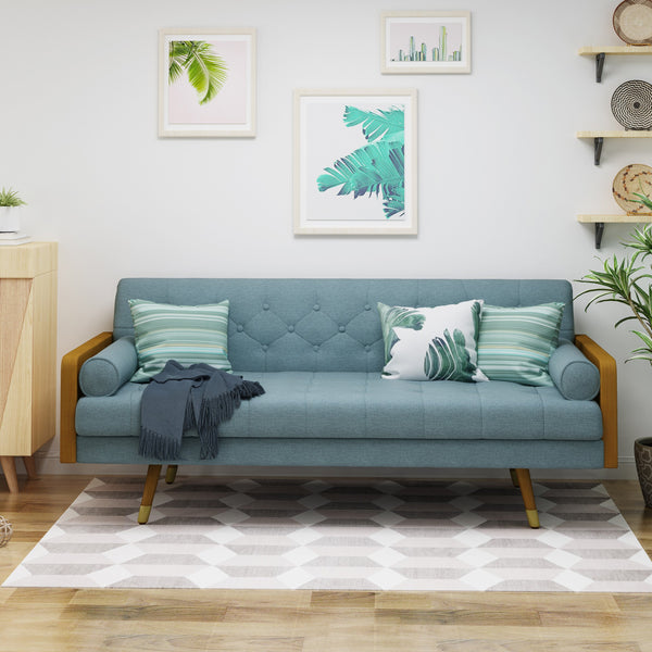 Mid Century Modern Tufted Fabric Sofa - NH041503