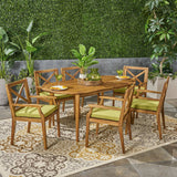 Outdoor 7 Piece Acacia Wood Dining Set - NH937503