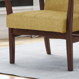 Fabric Mid-Century Birch Club Chair - NH699503