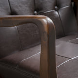 Mid Century Modern Leather Club Chair - NH914203