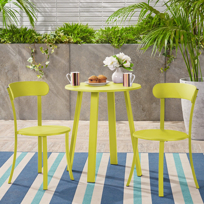 Outdoor Bistro Set, Matte Lime Green - NH878403