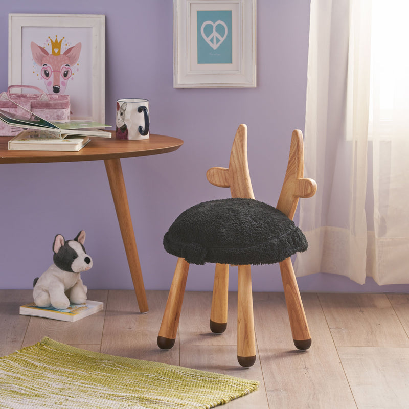 Faux Fur Gazelle Stool - NH470803