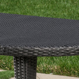 Outdoor 69 Inch Wicker Oval Dining Table - NH336203