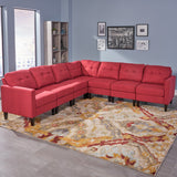 Mid Century Modern Extended Sectional Sofa Set - NH095503