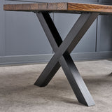 Indoor Brown Walnut Finish Lightweight Concrete Dining Table - NH528303