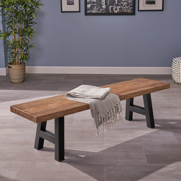 Indoor Light Weight Concrete Dining Bench - NH038303