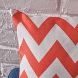 Indoor Zig Zag Striped Water Resistant Rectangular Throw Pillow - NH548203