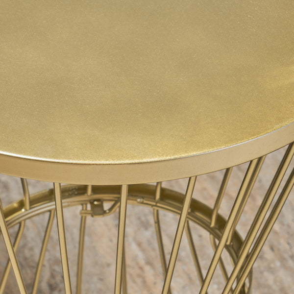 Outdoor 16 Inch Iron Side Table NH921403 Noble House Furniture