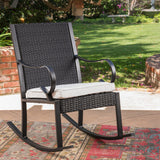 Outdoor Wicker Rocking Chair with Cushion - NH443403