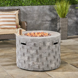 Outdoor Lightweight Concrete Circular Fire Pit - NH365603