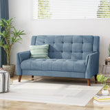 Mid Century Modern Fabric Loveseat - NH345503