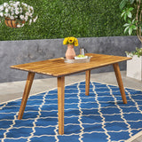 Outdoor 71-inch Acacia Wood Dining Table, Teak Finish - NH911603