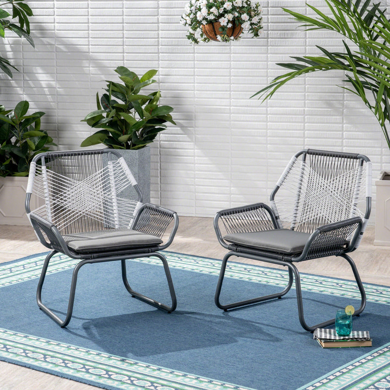 Outdoor Faux Rattan Club Chair (Set of 2) - NH680503