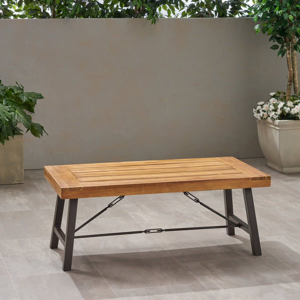 Outdoor Acacia Wood Coffee Table, Teak - NH793403