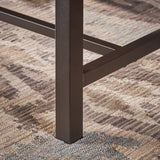 Indoor Rustic Acacia Wood Coffee Table, Sandblast Finish - NH346403