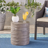 Outdoor 16-inch Light-Weight Concrete Side Table - NH388403