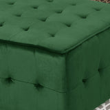 Modern Glam Tufted Waffle Stitch Velvet Square Ottoman Coffee Table - NH574403