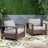 Outdoor Acacia Wood Club Chairs (Set of 2) - NH353603