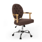 Contemporary Tufted Fabric Swivel Office Lift Chair - NH930313