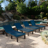 Outdoor Wicker Chaise Lounge with Water Resistant Cushion - NH668303