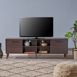 Mid Century Modern 2 Cabinets & Shelves TV Stand - NH604403
