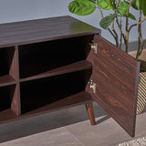 Mid Century Modern 2 Cabinets & Shelves TV Stand - NH604403