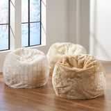 Modern 3 Foot Faux Fur Bean Bag (Cover Only) - NH573313