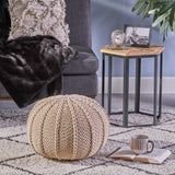 Knitted Cotton Pouf - NH044403