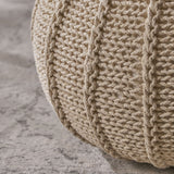 Knitted Cotton Pouf - NH044403