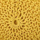 Modern Knitted Cotton Round Pouf - NH988313